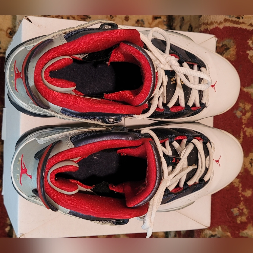 2008 NIKE AIR JORDAN 6 RINGS White Varsity Red Midnight - Picture 7 of 11